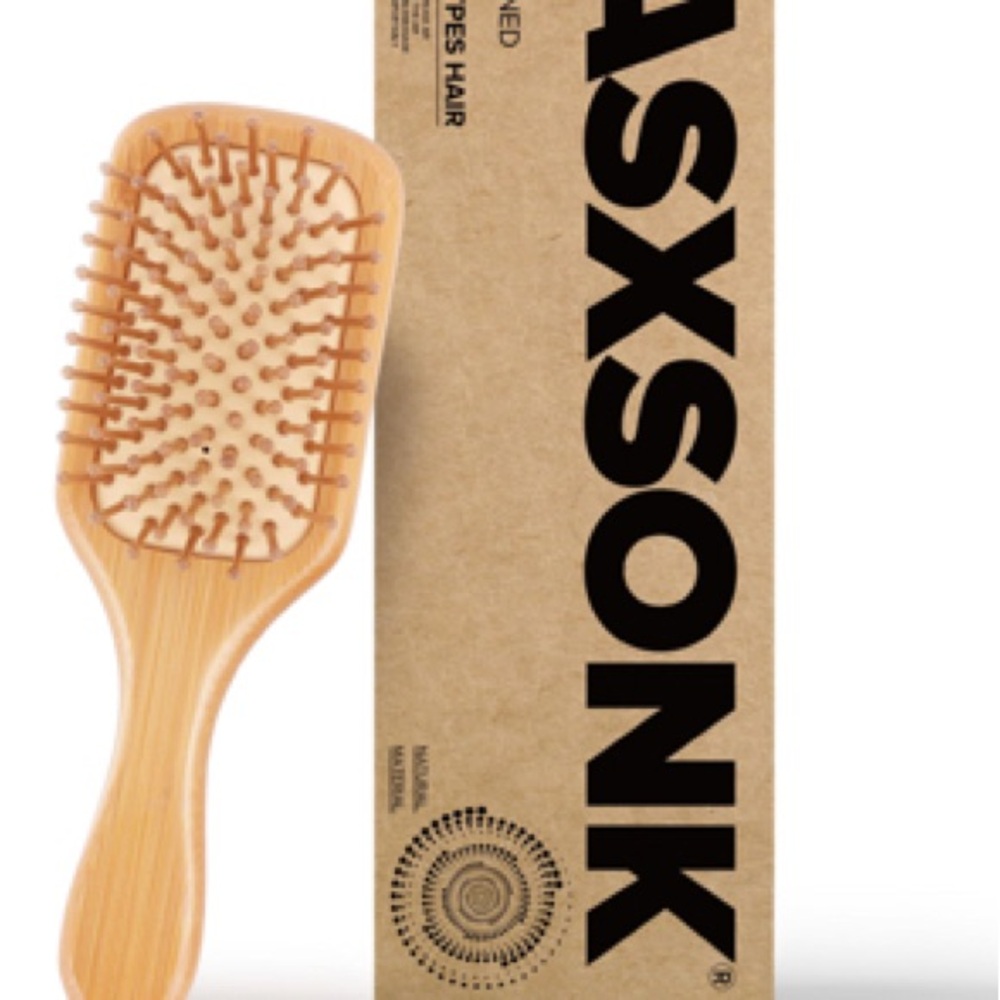 ASXSONK Bamboo Hair Brush - Natural Wood